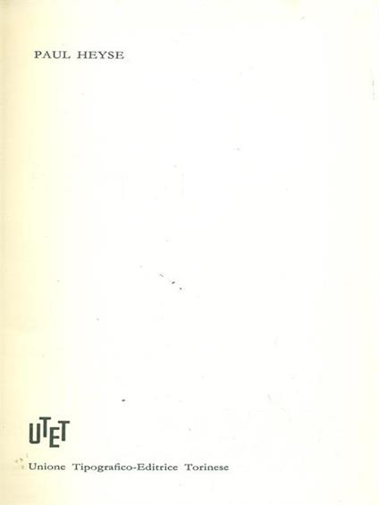 Paul Heyse. Opere - Paul von Heyse - copertina