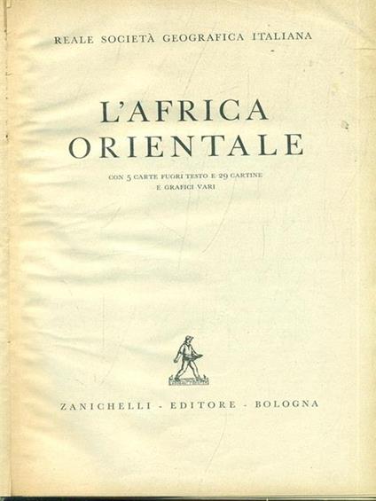 L' Africa orientale - copertina
