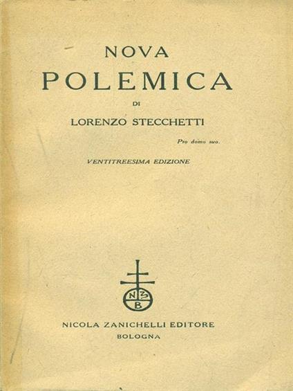 Nova Polemica - Lorenzo Stecchetti - copertina
