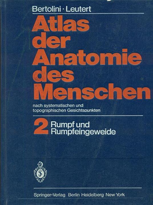 Atlas der Anatomie des Menschen 2 - Bertolini - copertina