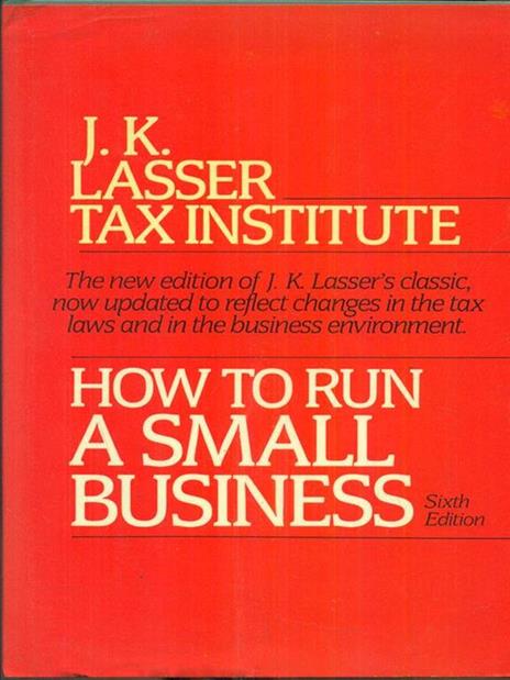 How to Run a small Business - J. K. Lasser - copertina