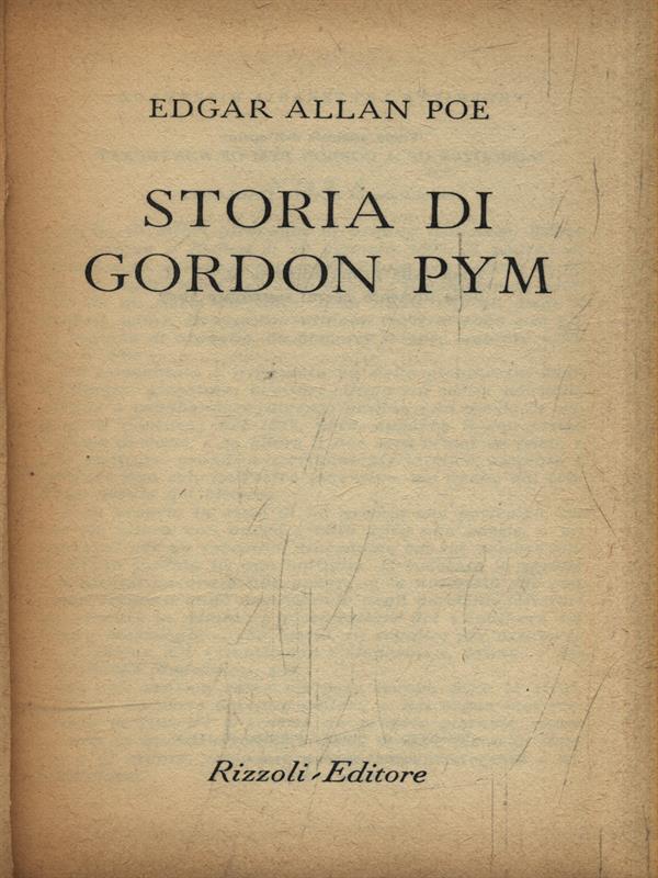 Storia di Gordon Pym