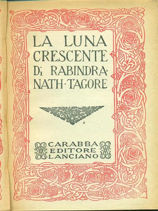 La luna crescente - Rabindranath Tagore - copertina