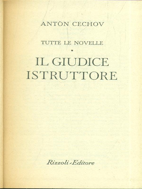 Il giudice istruttore
