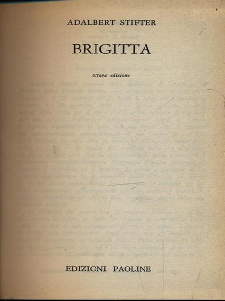 Brigitta - Adalbert Stifter - copertina
