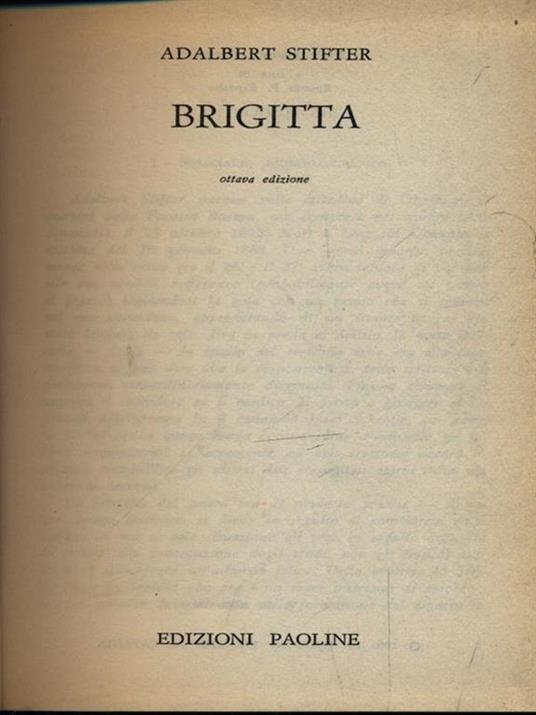 Brigitta - Adalbert Stifter - copertina