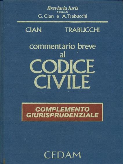 Commentario breve al codice civile - copertina