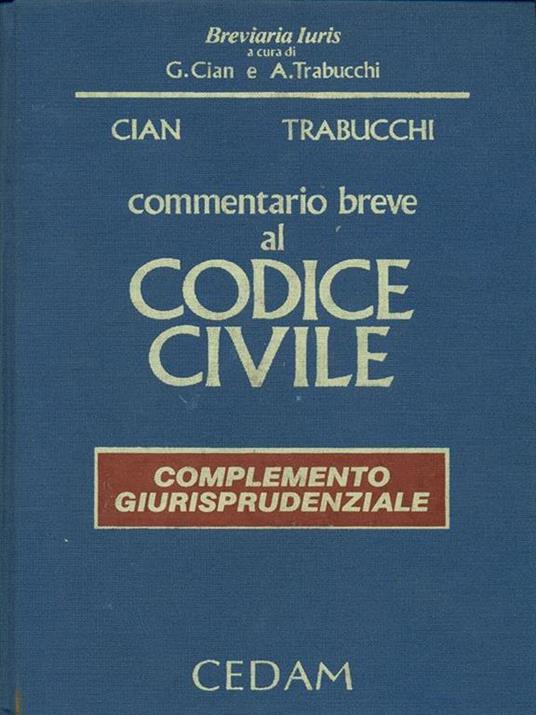 Commentario breve al codice civile - copertina