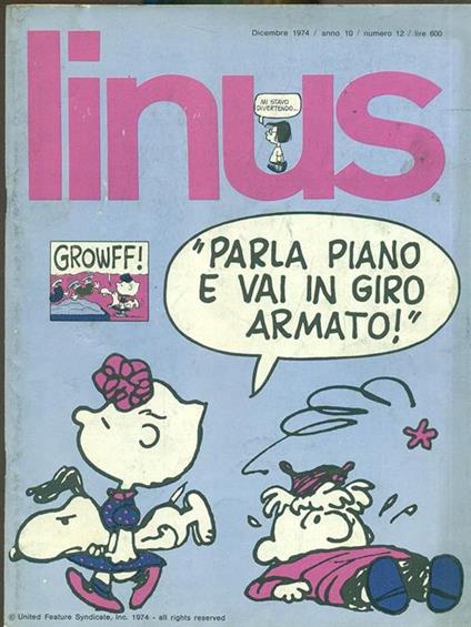 Linus N. 12/Dicembre 1974 - copertina