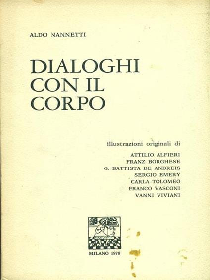 Dialoghi con il corpo - Aldo Nannetti - copertina