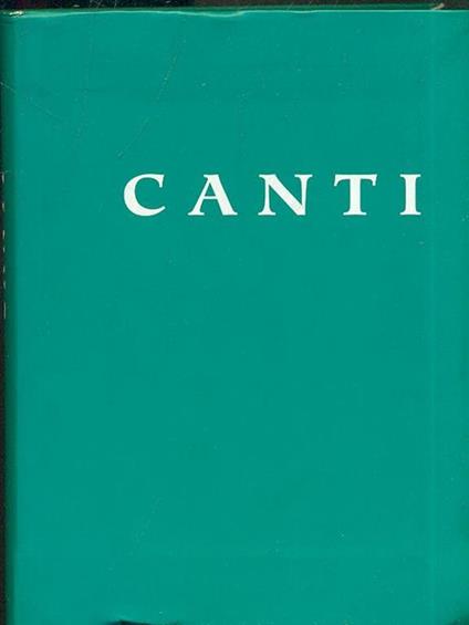 Canti - copertina