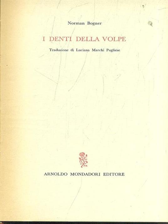 I denti della volpe - Norman Bogner - copertina