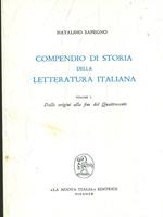 Compendio di storia della letteratura italiana. I