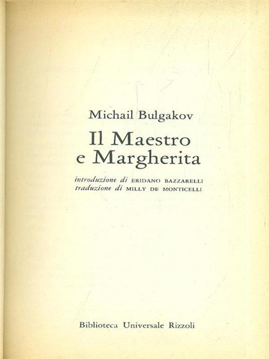Il Maestro e Margherita - Michail Bulgakov - copertina