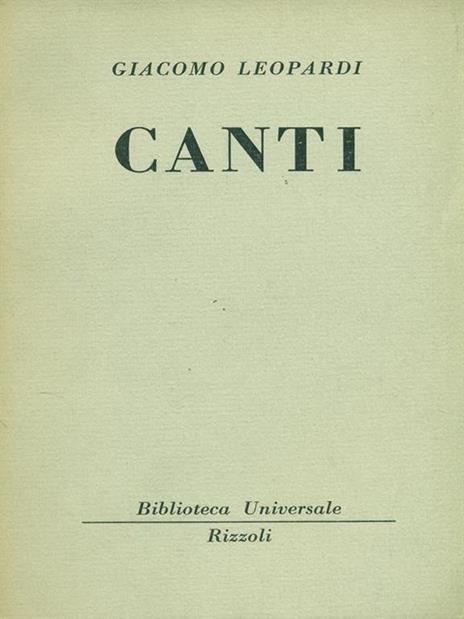 Canti - Giacomo Leopardi - 3
