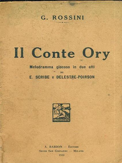 Il Conte Ory - Gioachino Rossini - copertina
