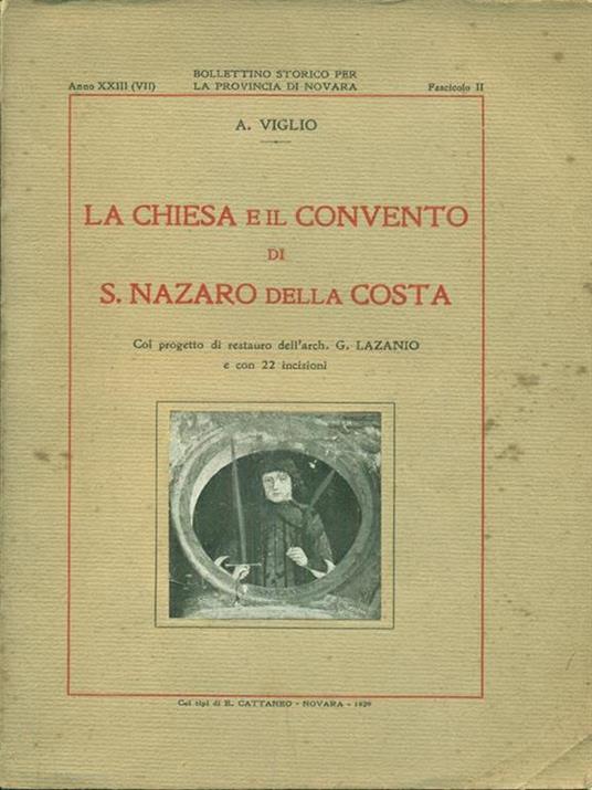 La Chiesa e il convento di S. Nazaro della Costa - Alessandro Viglio - copertina