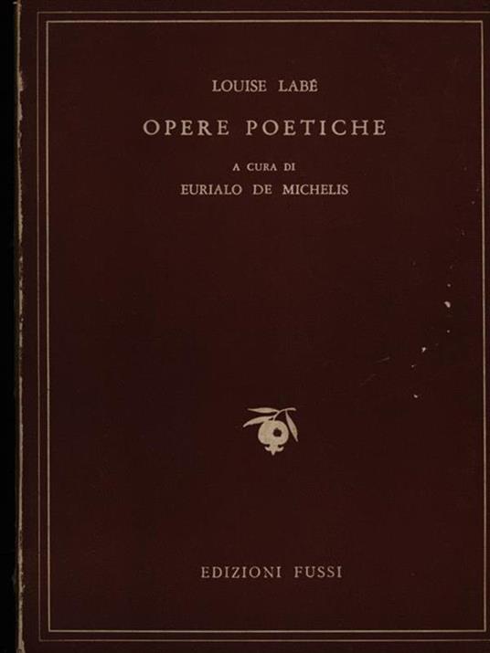 Opere poetiche - Louise Labé - copertina