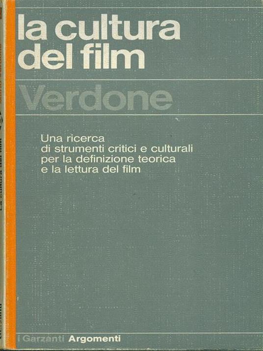 La cultura del film - Mario Verdone - copertina