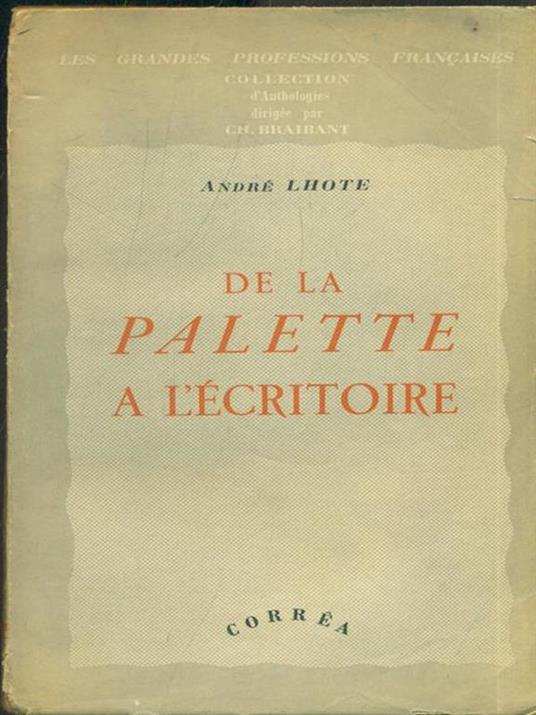 De la palette a l'écritoire - Andre Lhote - copertina