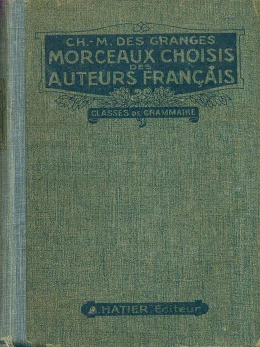 Morceaux choisis des auteurs française - copertina