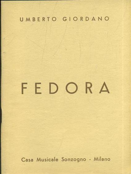 Fedora - Umberto Giordano - copertina