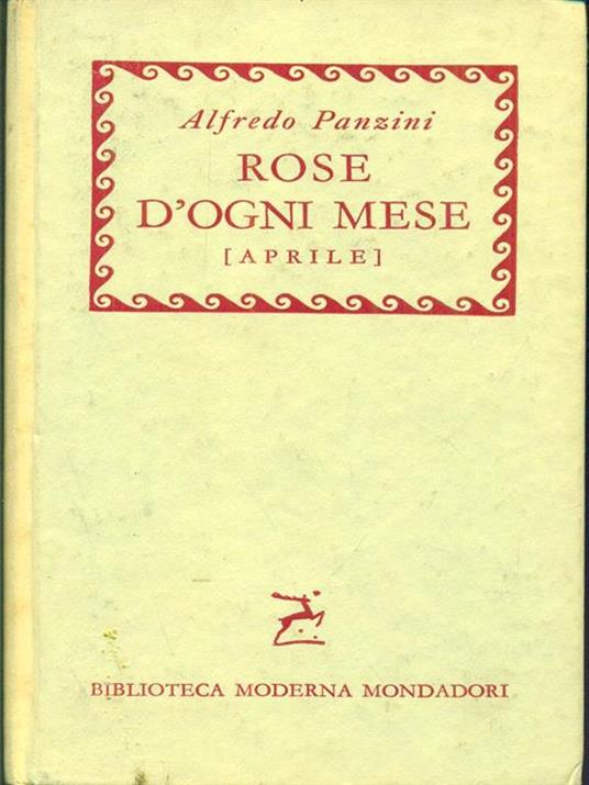 Rose d'ogni mese - Alfredo Panzini - copertina