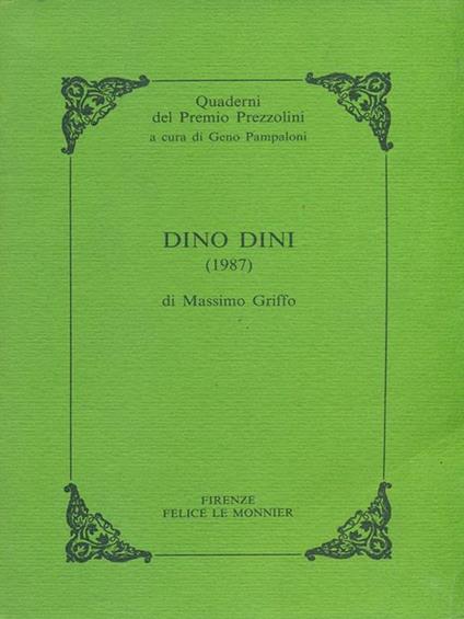 Dino Dini (1987) - Massimo Griffo - copertina