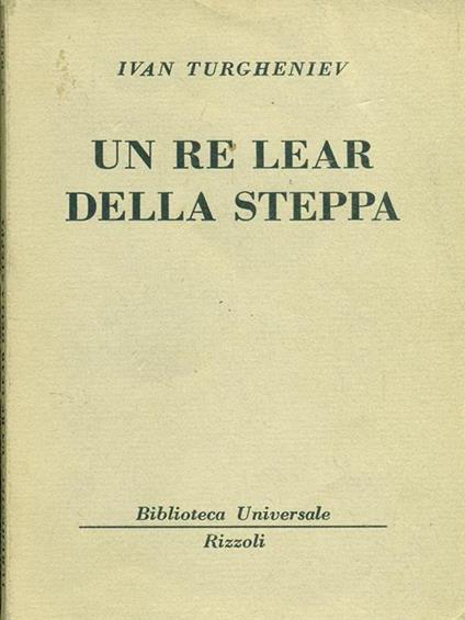 Un re lear della steppa - copertina