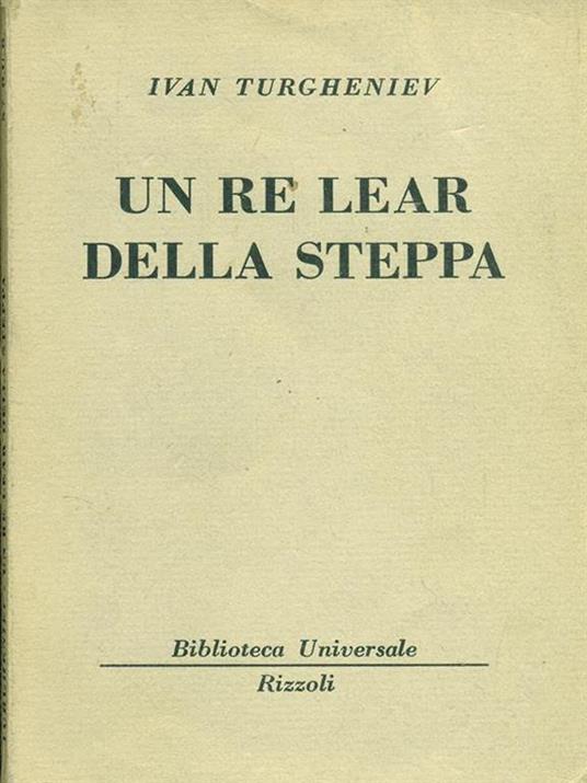 Un re lear della steppa - copertina