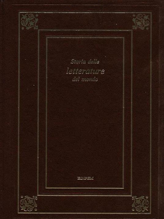 Storia delle letterature del mondo - copertina