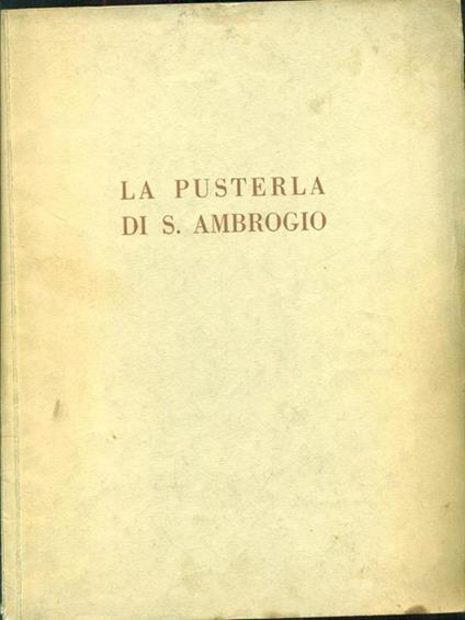 La Pusterla di S. ambrogio - Ferdinando Reggiori - copertina