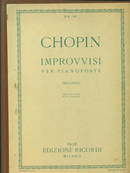 Improvvisi per pianoforte - Chopin - copertina