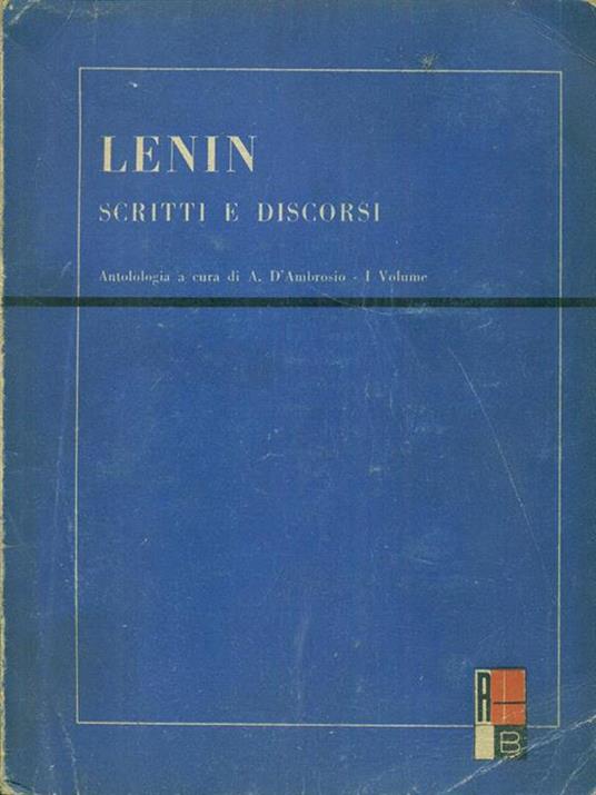 Scritti e discorsi I volume - Lenin - copertina