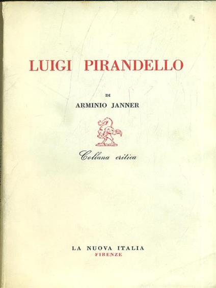Luigi Pirandello - Arminio Janner - copertina