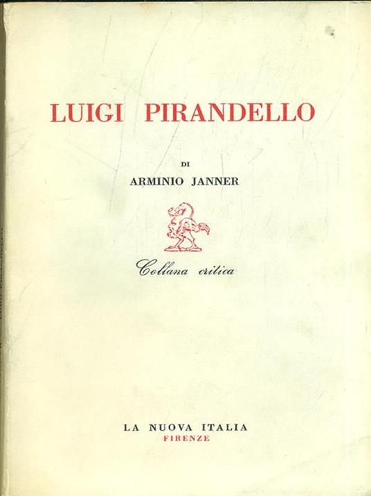 Luigi Pirandello - Arminio Janner - copertina