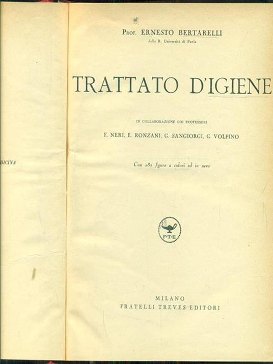Trattato d'igiene - copertina