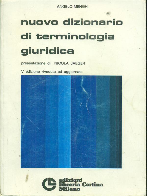 Nuovo dizionario di terminologia giuridica