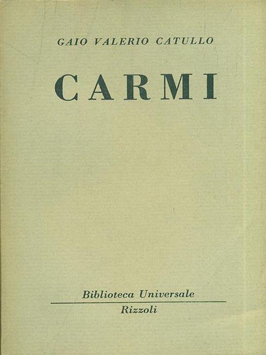 Carmi - G. Valerio Catullo - copertina