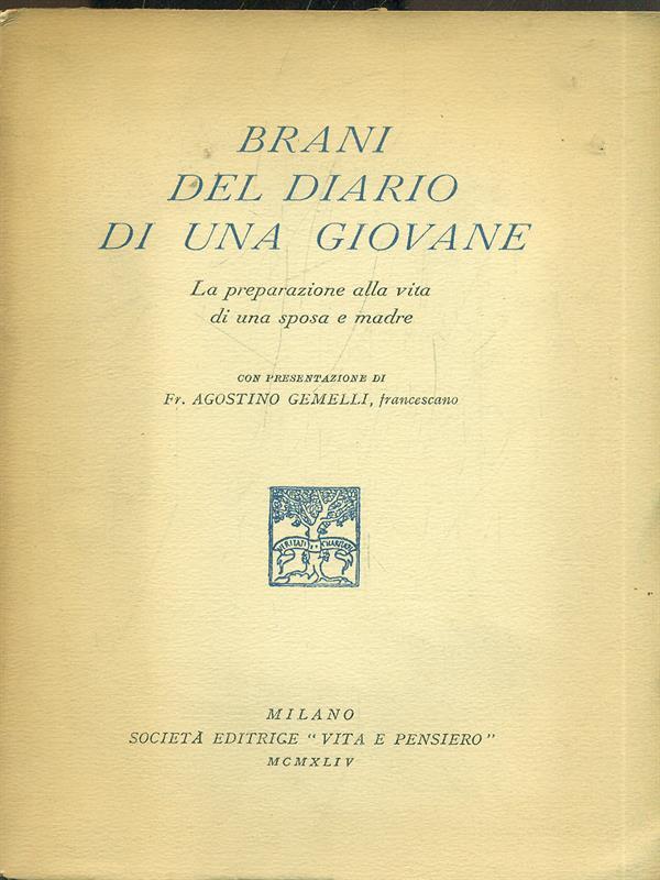 Brani del diario di una giovane