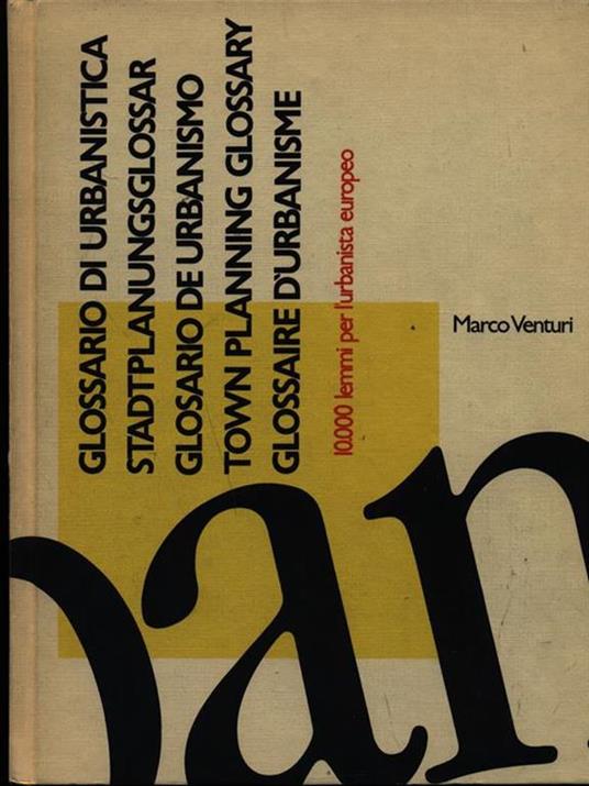 Glossario di urbanistica - Marco Venturi - copertina