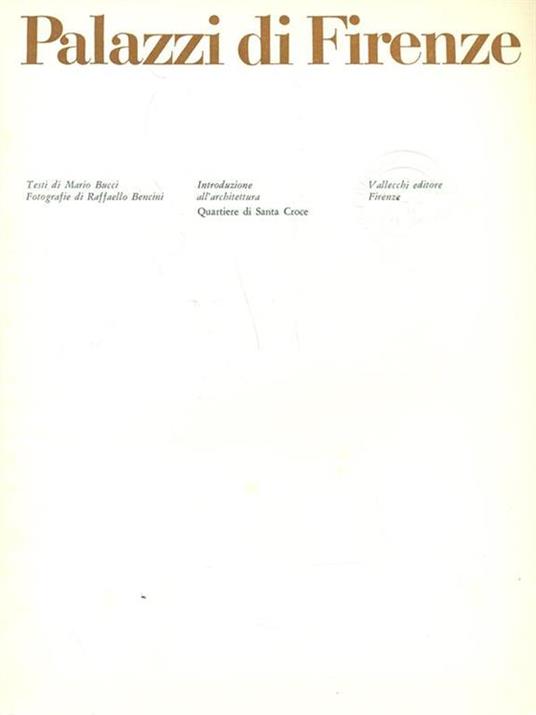 Palazzi di Firenze - Mario Bucci - copertina