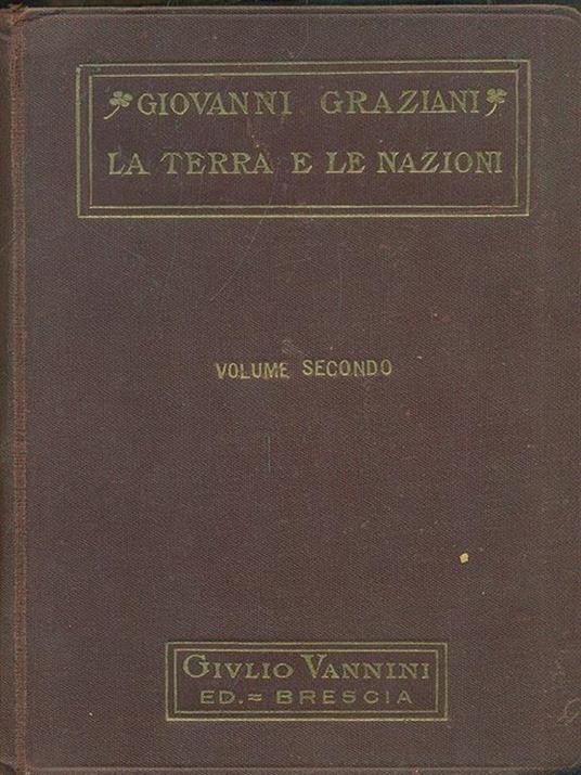 La terra e le nazioni. Volume II - copertina