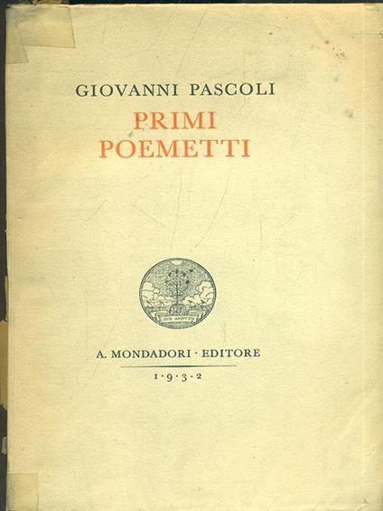 Primi poemetti - Giovanni Pascoli - copertina