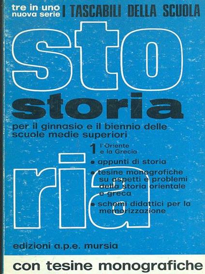 Storia per il bienno 1 - Franco Moretti - copertina