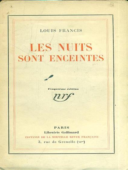 Les nuits sont enceintes - Louis Francis - copertina