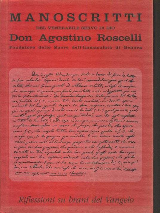 Manoscritti del venerabile servo di DioDon Agostino Roscelli. Vol. IV - Agostino Roscelli - copertina