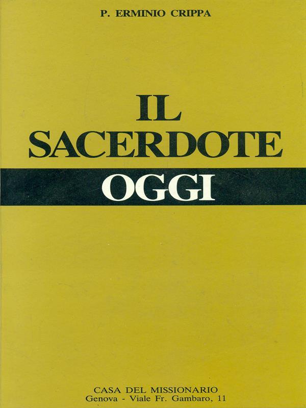 Il sacerdote oggi