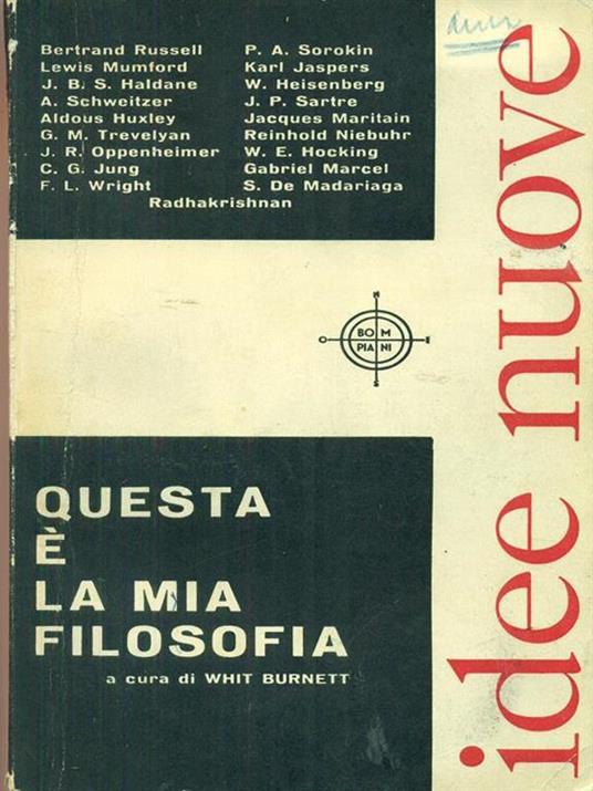 Questa è la mia filosofia - Whit Burnett - copertina