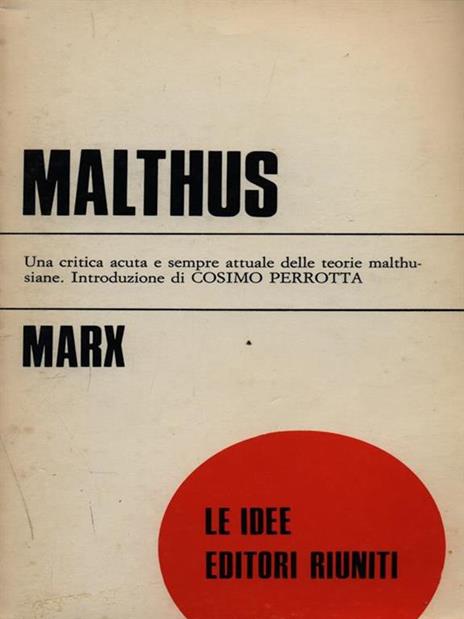 Malthus - Karl Marx - copertina